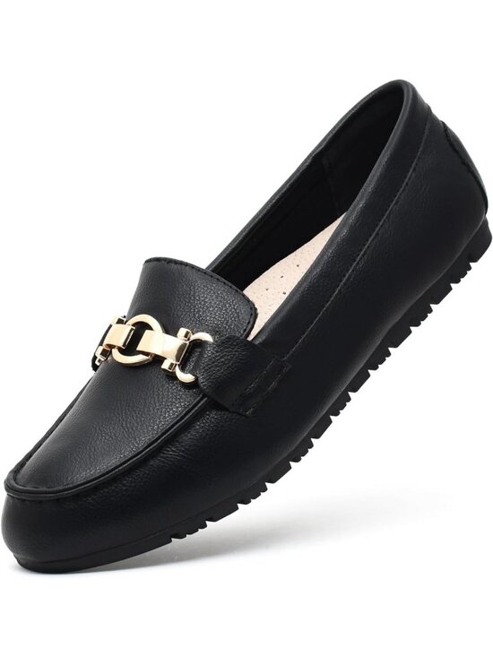 Shoes - Comfortable Women's Penny Loafers - Lightweight Business Casual Slip-On Flats